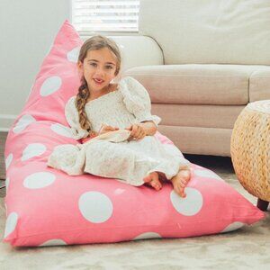 Butterfly Craze Bean Bag Lounger Chair Cover - Pink
